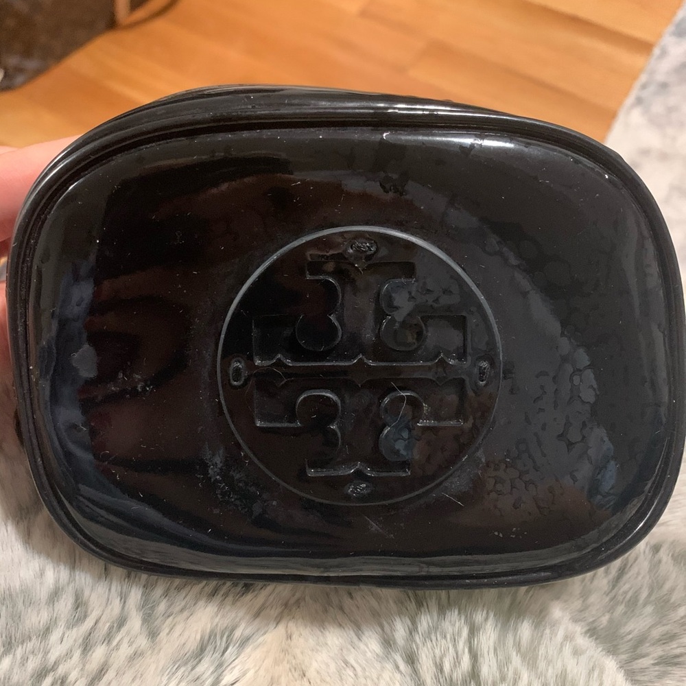 Tory Burch - Black Patent Leather Cosmetic Case